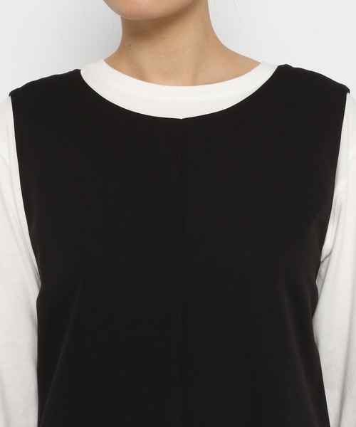 LEPSIM（レプシィム）の「キレイめオールインワン　229717（つなぎ/オールインワン・レディース・ブラック/ブルーグリーン・FREE）」の13枚目の写真