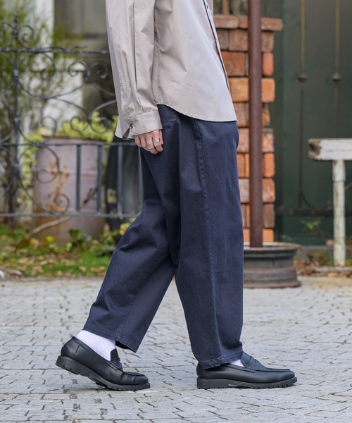 Alcindor Materials(アルシンダーマテリアルズ)の「bio processing tapered pants/バイオ加工テーパードパンツ(その他パンツ・メンズ・グレー/ナチュラル/ダークブルー・MEDIUM/LARGE)」の7枚目の写真
