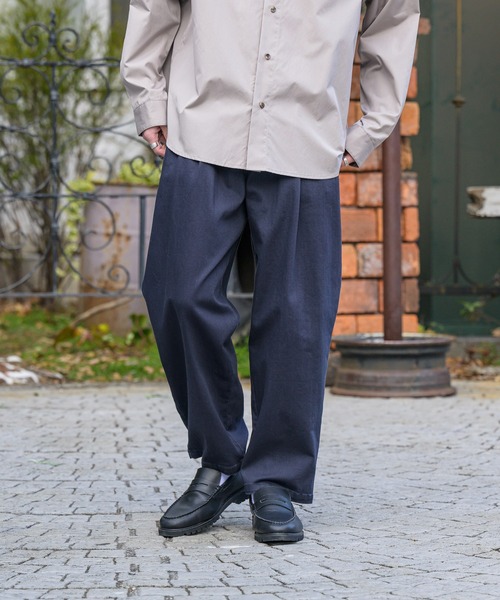 Alcindor Materials(アルシンダーマテリアルズ)の「bio processing tapered pants/バイオ加工テーパードパンツ(その他パンツ・メンズ・グレー/ナチュラル/ダークブルー・MEDIUM/LARGE)」の8枚目の写真