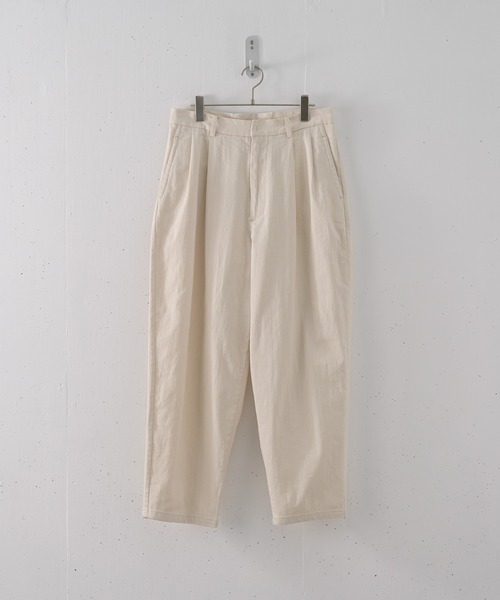 Alcindor Materials(アルシンダーマテリアルズ)の「bio processing tapered pants/バイオ加工テーパードパンツ(その他パンツ・メンズ・グレー/ナチュラル/ダークブルー・MEDIUM/LARGE)」の10枚目の写真