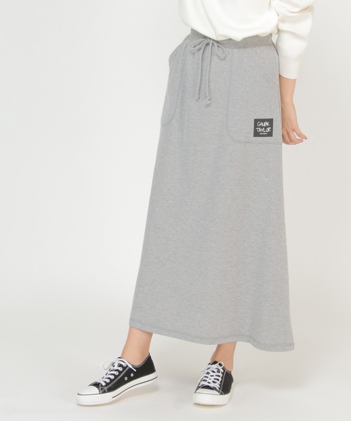 CONVERSE（コンバース）の「【WEB限定】CONVERSE コンバース 裏毛マキシスカート（スカート・レディース・ブラック/グレー/パープル・M/L）」の3枚目の写真