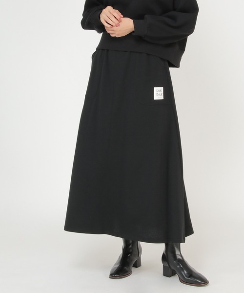 CONVERSE（コンバース）の「【WEB限定】CONVERSE コンバース 裏毛マキシスカート（スカート・レディース・ブラック/グレー/パープル・M/L）」の2枚目の写真