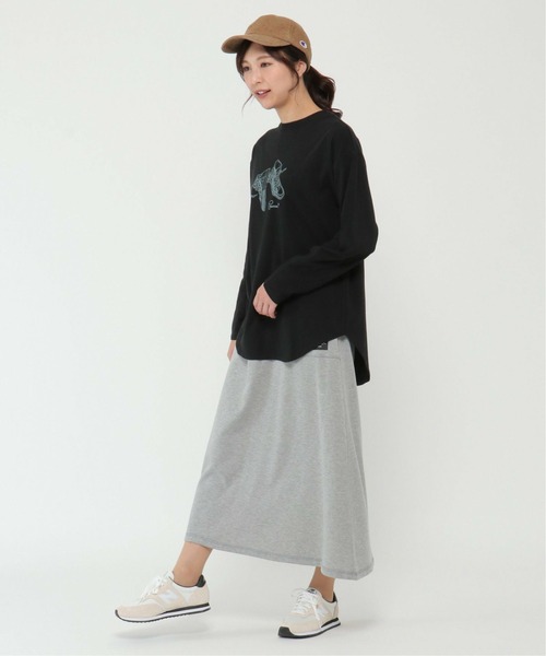 CONVERSE（コンバース）の「【WEB限定】CONVERSE コンバース 裏毛マキシスカート（スカート・レディース・ブラック/グレー/パープル・M/L）」の18枚目の写真