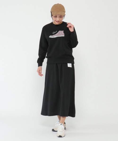 CONVERSE（コンバース）の「【WEB限定】CONVERSE コンバース 裏毛マキシスカート（スカート・レディース・ブラック/グレー/パープル・M/L）」の21枚目の写真