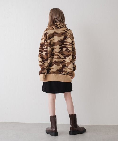 WHIMSIC（ウィムジック）の「【WHIMSIC】フローラカモフラージュニットプルオーバー（ニット/セーター・メンズ・ベージュ/オリーブ・FREE）」の12枚目の写真