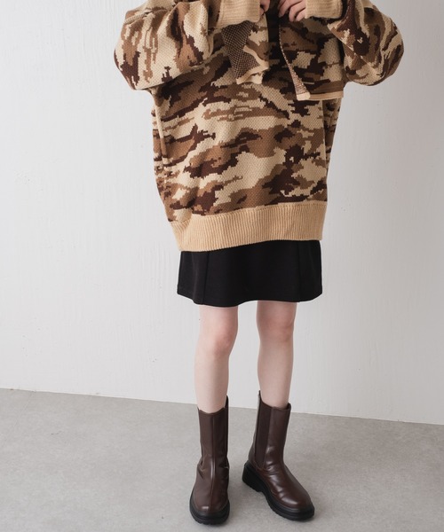 WHIMSIC（ウィムジック）の「【WHIMSIC】フローラカモフラージュニットプルオーバー（ニット/セーター・メンズ・ベージュ/オリーブ・FREE）」の15枚目の写真