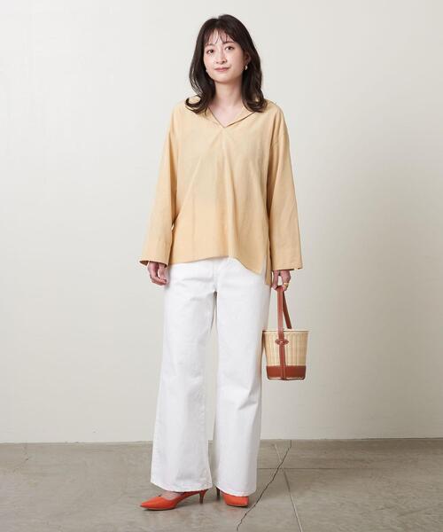 UNITED ARROWS 白セーラーリネンブラウス リネンセーラーカラーブラウス ホワイト | Kubuni. s