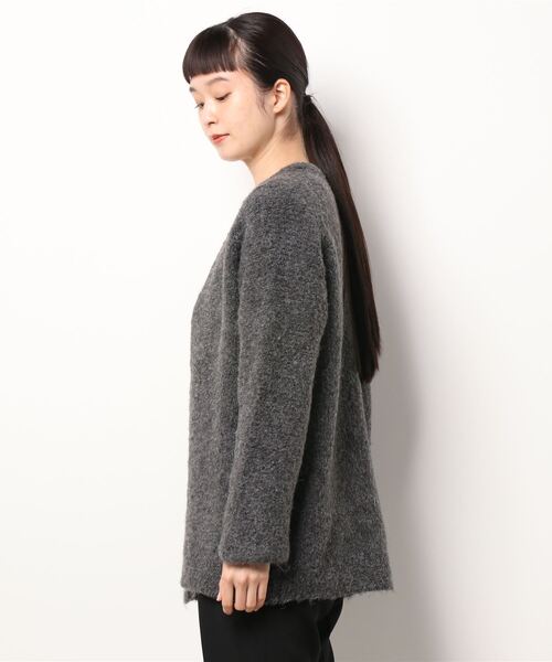 ulu(ウル)の「Original poodle shaggy wool knit cardigan(ニット/セーター・レディース・チャコール・FREE)」の14枚目の写真