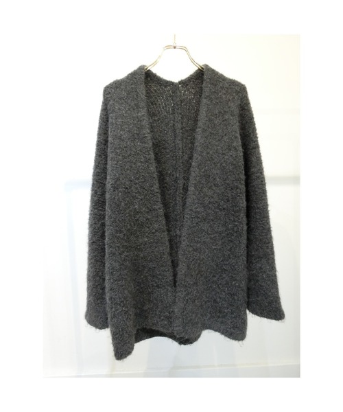 ulu(ウル)の「Original poodle shaggy wool knit cardigan(ニット/セーター・レディース・チャコール・FREE)」の2枚目の写真