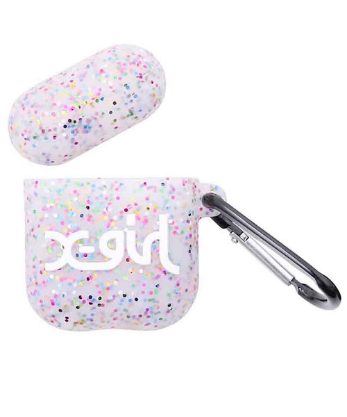 X-girl（エックスガール）の「MILLS LOGO RUBBER Airpods CASE（ヘッドフォン/イヤホン・レディース・ブラック/マルチ・ONE SIZE）」の4枚目の写真