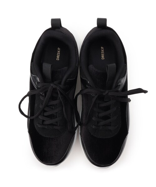 DRESKIP(ドレスキップ)の「◆コーデュロイスニーカー(スニーカー・レディース・ブラック/サンドベージュ・35/45/25)」の6枚目の写真