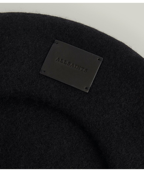 ALLSAINTS(オールセインツ)の「MAIA WOOL BERET | MAIA ウール ベレー帽(ハンチング/ベレー帽・レディース・ブラック・ONE SIZE)」の4枚目の写真
