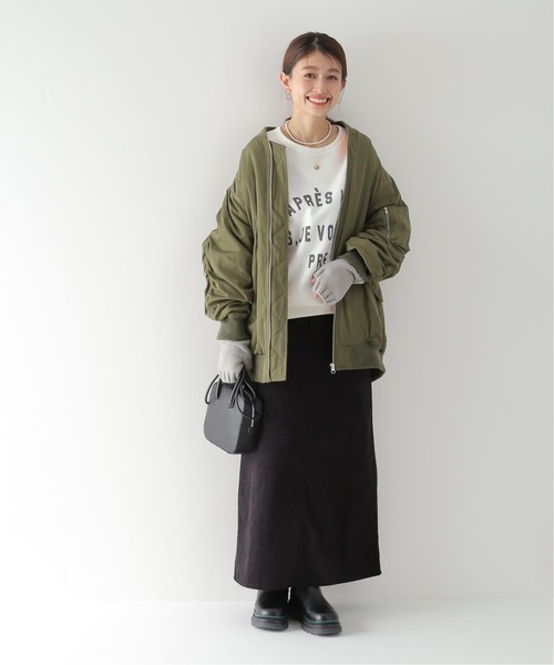 Simplicite(サンプリシテ)の「ホソコールスカート◆(スカート・レディース・ライトグレー/グリーン/ブラック系その他・SMALL/MEDIUM)」の4枚目の写真