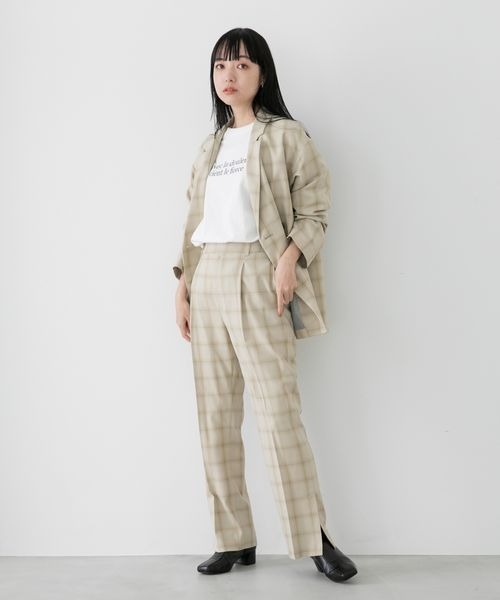 LOWRYS FARM（ローリーズファーム）の「ＬＡＮＡＴＥＣキノウスリットパンツ　257848（その他パンツ・レディース・アイボリー/ブラウン/ベージュ系その他/グリーン系その他・MEDIUM/LARGE）」の5枚目の写真