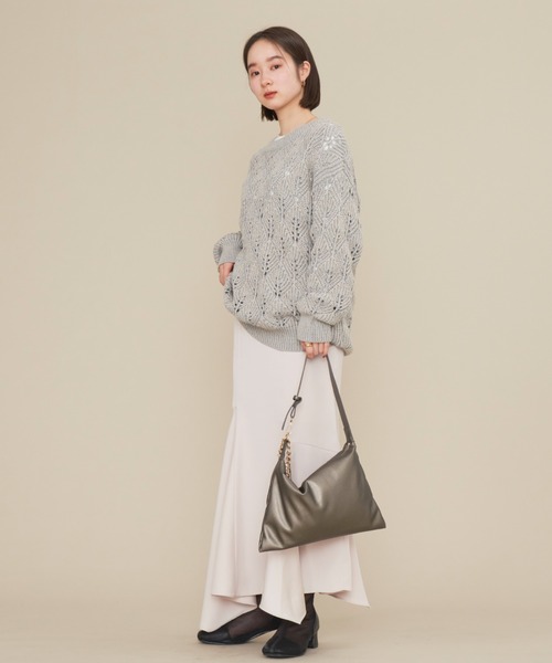 NEUNA（ヌナ）の「【4way】【普段使いにもオケージョンにも◎】ゴールドチェーン/ヴィーガンレザーショルダーバッグ（ショルダーバッグ・レディース・ホワイト/ブラック/シルバー・FREE）」の22枚目の写真