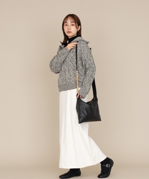 NEUNA（ヌナ）の「【4way】【普段使いにもオケージョンにも◎】ゴールドチェーン/ヴィーガンレザーショルダーバッグ（ショルダーバッグ・レディース・ホワイト/ブラック/シルバー・FREE）」の17枚目の写真