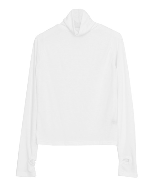 Figments（フィグメンツ）の「ハイネックカットソー（Tシャツ/カットソー・レディース・ホワイト/ブラック・FREE）」の6枚目の写真