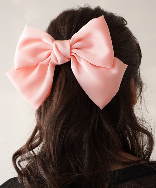 SPINNS（スピンズ）の「リボンヘアクリップ（バレッタ/ヘアクリップ・レディース・ブラック/ホワイト/ピンク/ブラウン・ONESIZE）」の4枚目の写真