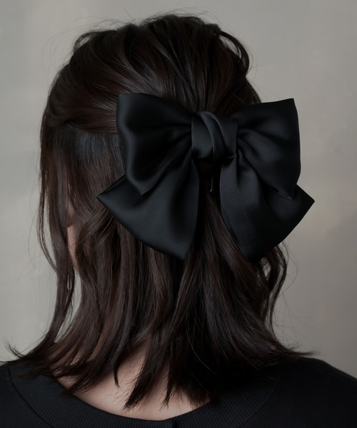 SPINNS（スピンズ）の「リボンヘアクリップ（バレッタ/ヘアクリップ・レディース・ブラック/ホワイト/ピンク/ブラウン・ONESIZE）」の11枚目の写真