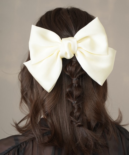 SPINNS（スピンズ）の「リボンヘアクリップ（バレッタ/ヘアクリップ・レディース・ブラック/ホワイト/ピンク/ブラウン・ONESIZE）」の15枚目の写真