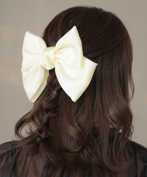 SPINNS（スピンズ）の「リボンヘアクリップ（バレッタ/ヘアクリップ・レディース・ブラック/ホワイト/ピンク/ブラウン・ONESIZE）」の16枚目の写真