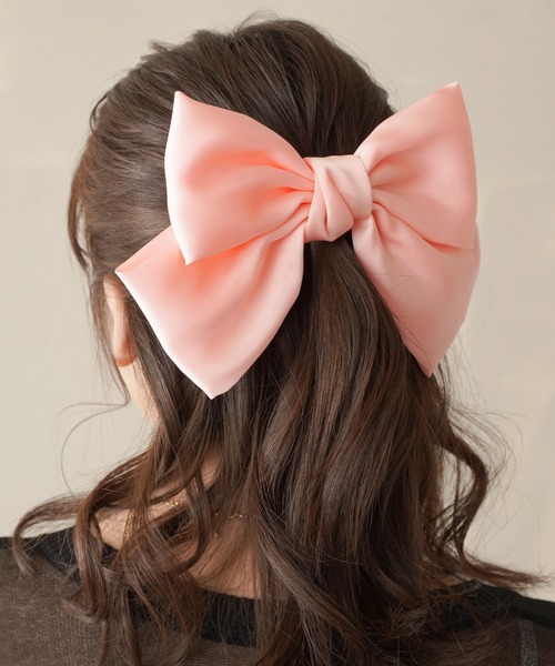 SPINNS（スピンズ）の「リボンヘアクリップ（バレッタ/ヘアクリップ・レディース・ブラック/ホワイト/ピンク/ブラウン・ONESIZE）」の8枚目の写真