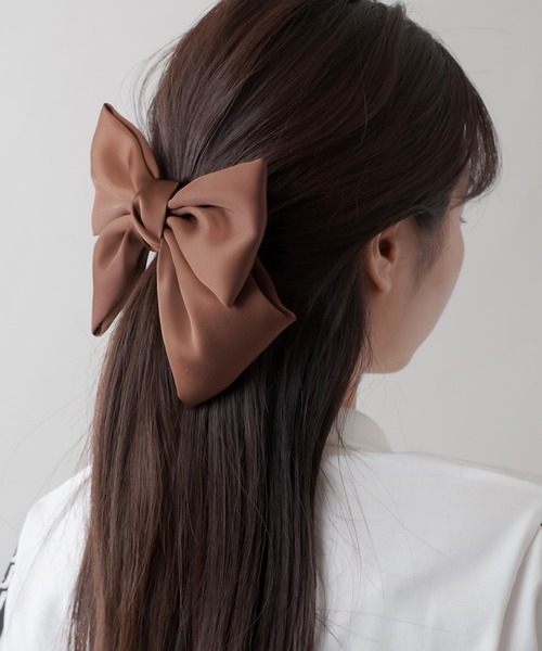 SPINNS（スピンズ）の「リボンヘアクリップ（バレッタ/ヘアクリップ・レディース・ブラック/ホワイト/ピンク/ブラウン・ONESIZE）」の22枚目の写真