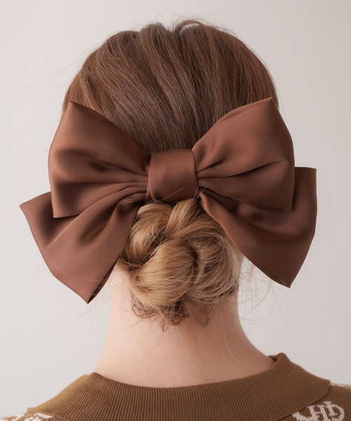SPINNS（スピンズ）の「リボンヘアクリップ（バレッタ/ヘアクリップ・レディース・ブラック/ホワイト/ピンク/ブラウン・ONESIZE）」の19枚目の写真