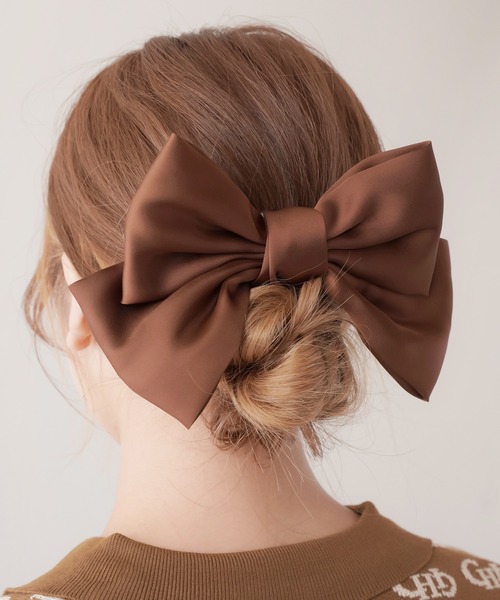 SPINNS（スピンズ）の「リボンヘアクリップ（バレッタ/ヘアクリップ・レディース・ブラック/ホワイト/ピンク/ブラウン・ONESIZE）」の20枚目の写真