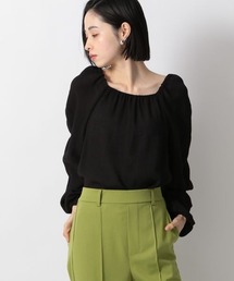 LOWRYS FARM | プリーツスクエアブラウスＬＳ　264177(シャツ/ブラウス)