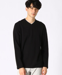 COMME CA ISM（コムサイズム）の「フェイクレイヤード ＶネックＴシャツ（Tシャツ/カットソー・メンズ）」