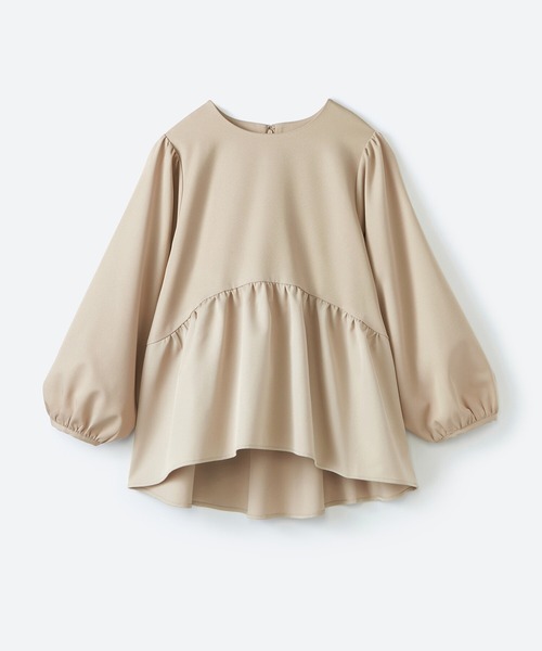 haco!（ハコ）の「これさえあればきちんとシーンも普段遣いもオールマイティー！撥水加工の大人かわいいギャザートップス by que made me（シャツ/ブラウス・レディース・ブラック/ベージュ/ネイビー・SMALL/MEDIUM/LARGE/X-LARGE）」の12枚目の写真