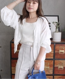 StyleSea | シアーフラワージャガードノーカラーブルゾン(ブルゾン)