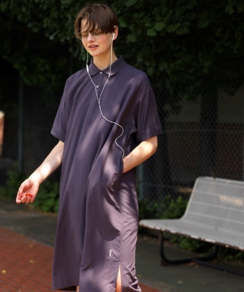 GYMPHLEX(ジムフレックス)の「GYMPHLEX/ジムフレックス ウーブンポロドレス WOVEN POLO DORESS #GY-G0028 PEB(ワンピース・レディース・ベージュ/ネイビー/グレー・14)」の17枚目の写真