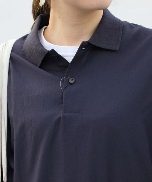 GYMPHLEX(ジムフレックス)の「GYMPHLEX/ジムフレックス ウーブンポロドレス WOVEN POLO DORESS #GY-G0028 PEB(ワンピース・レディース・ベージュ/ネイビー/グレー・14)」の11枚目の写真