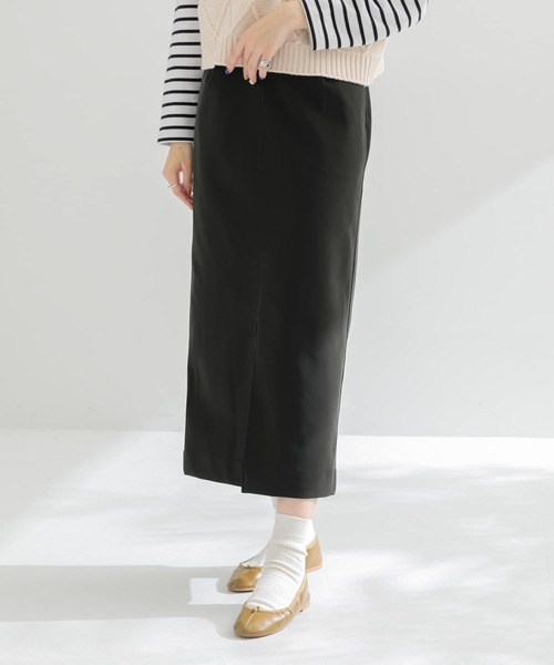 ITEMS URBANRESEARCH（アイテムズ アーバンリサーチ）の「フィブリルレザースカート（スカート・レディース・ブラック/カーキ・FREE）」の3枚目の写真