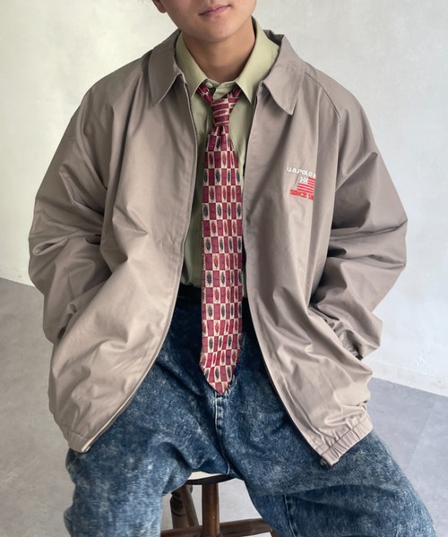 U.S. POLO ASSN.(ユーエスポロアッスン)の「1ポイント刺繍スウィングトップ(ブルゾン・メンズ・グリーン/ベージュ/ブラック・MEDIUM/LARGE/X-LARGE)」の1枚目の写真