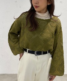 クロシェライクニットプルオーバー【ZOZOTOWN限定アイテム】