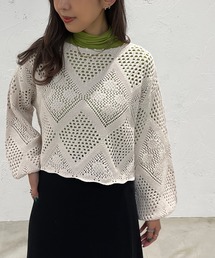 apres jour mignon | クロシェライクニットプルオーバー【ZOZOTOWN限定アイテム】(Tシャツ/カットソー)