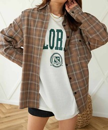 オーバーサイズチェックシャツ