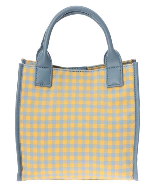 Green　Parks（グリーンパークス）の「・ギンガムスクエアトート（トートバッグ・レディース・グリーン/ブルー/ブラック・FREE）」の5枚目の写真