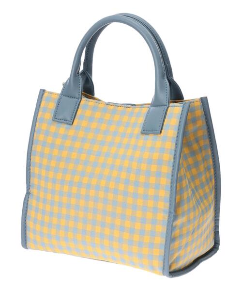 Green　Parks（グリーンパークス）の「・ギンガムスクエアトート（トートバッグ・レディース・グリーン/ブルー/ブラック・FREE）」の7枚目の写真