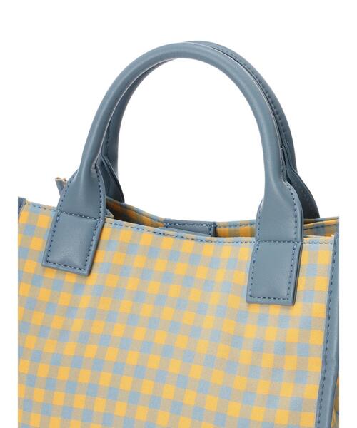 Green　Parks（グリーンパークス）の「・ギンガムスクエアトート（トートバッグ・レディース・グリーン/ブルー/ブラック・FREE）」の8枚目の写真
