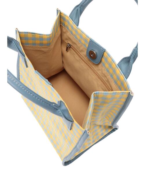 Green　Parks（グリーンパークス）の「・ギンガムスクエアトート（トートバッグ・レディース・グリーン/ブルー/ブラック・FREE）」の10枚目の写真