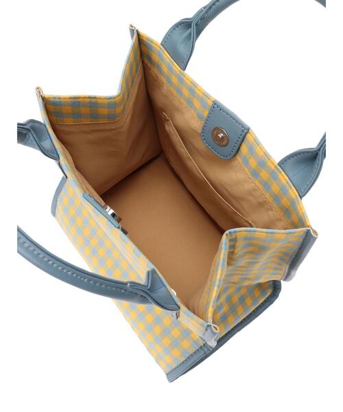 Green　Parks（グリーンパークス）の「・ギンガムスクエアトート（トートバッグ・レディース・グリーン/ブルー/ブラック・FREE）」の11枚目の写真