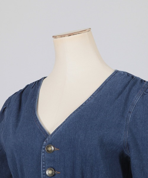 Julia Boutique(ジュリアブティック)の「フロントスリットマーメイドデニムワンピース/22014(ワンピース・レディース・ネイビー・ONE)」の10枚目の写真