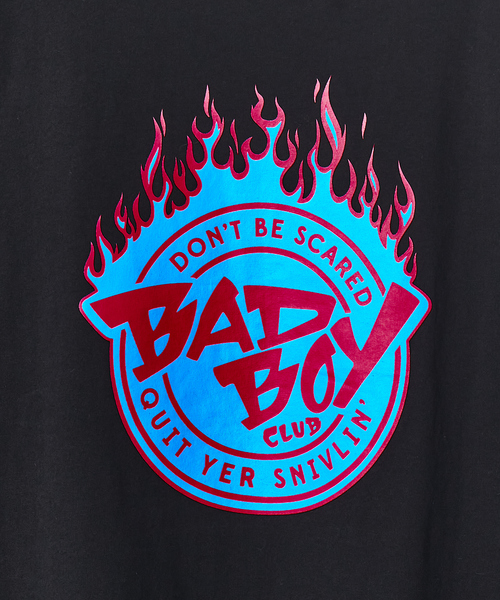 BAD BOY（バッドボーイ）の「【BADBOY / バッドボーイ】BADBOYCLUB ファイヤーパターン ロゴ Tシャツ（Tシャツ/カットソー・メンズ・ホワイト/ライトブルー/ブラック・M/L）」の15枚目の写真