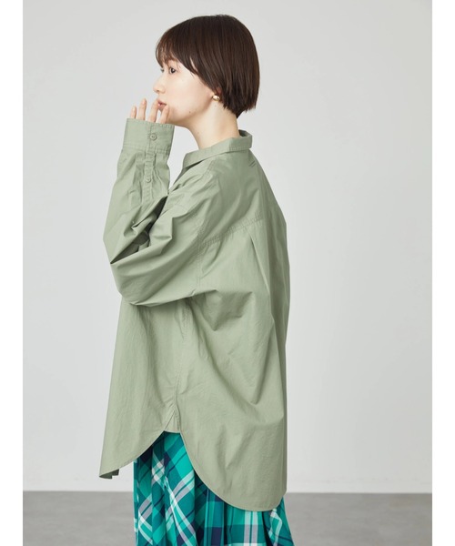 AMERICAN HOLIC（アメリカンホリック）の「バックロゴWポケットワークシャツ（シャツ/ブラウス・レディース・ベージュ/カーキ・M/L）」の7枚目の写真