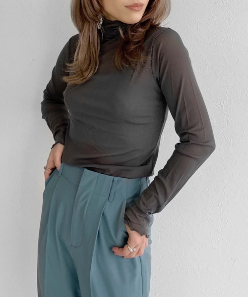 tシャツ Sheer mellow top (シアーメロートップス) レディース Sheer mellow tops / シアーメロートップス（Tシャツ/カットソー