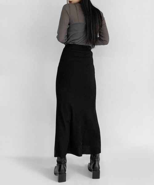 LVEU.（ラブユ.）の「Sheer mellow tops / シアーメロートップス（Tシャツ/カットソー・レディース・ブラック/グレー・FREE）」の12枚目の写真